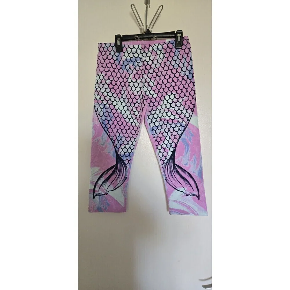 So Girls Favorite Capri Leggings XL 14/16 New without Tags Mermaid